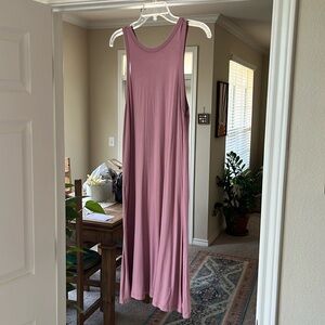 Pink midi tank dress